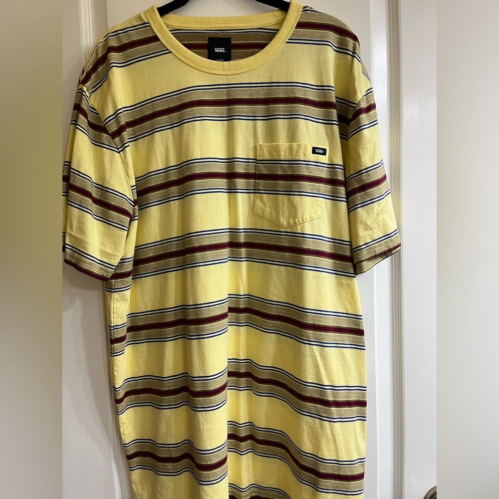 Men’s Vans Harrington Knit Striped Pocket T-shirt.